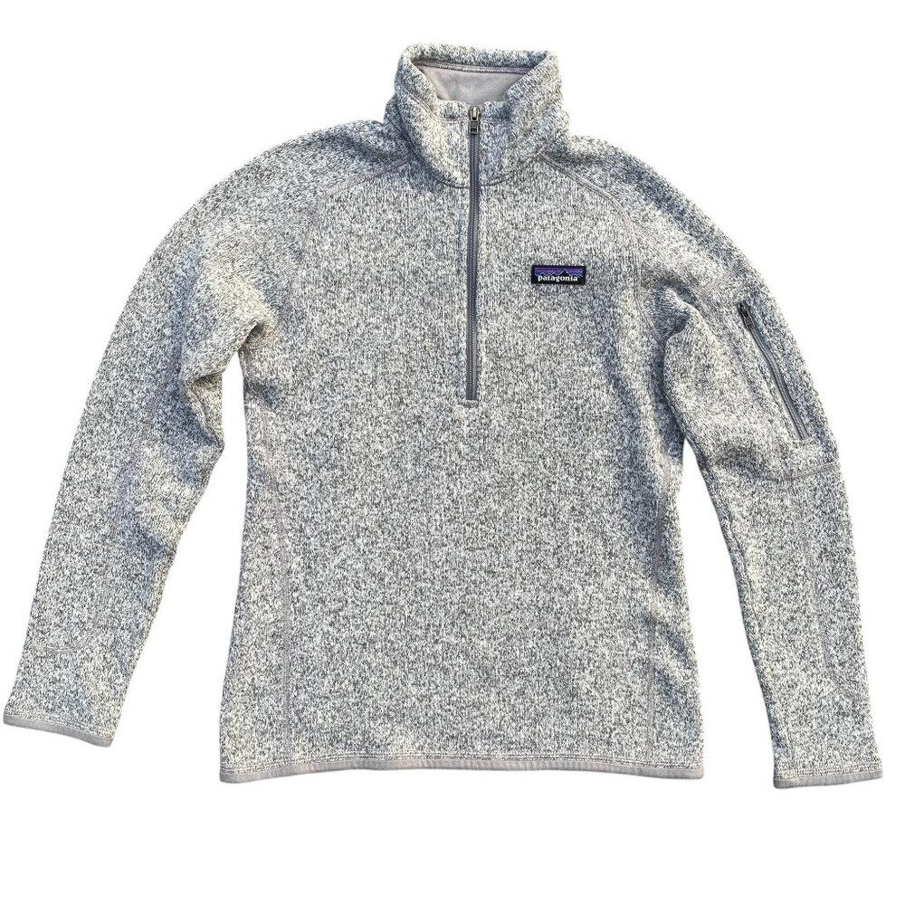 Patagonia Better Sweater ¼ Zip Pullover Women Sz S Marled Gray Gorpcore Outdoor